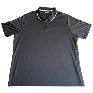 Axist Pullover Short Sleeve Shirt Black Pocket Zipper 2X